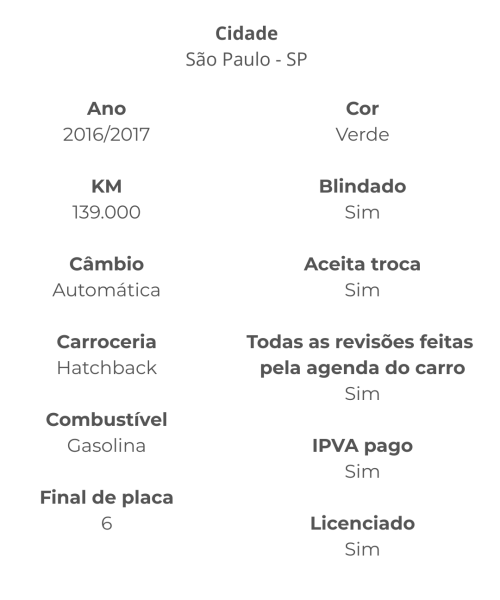 Cidade São Paulo - SP Ano 20182018 KM 117.900 Câmbio Automática Carroceria Utilitário esportivo Combustível Gasolina (2)